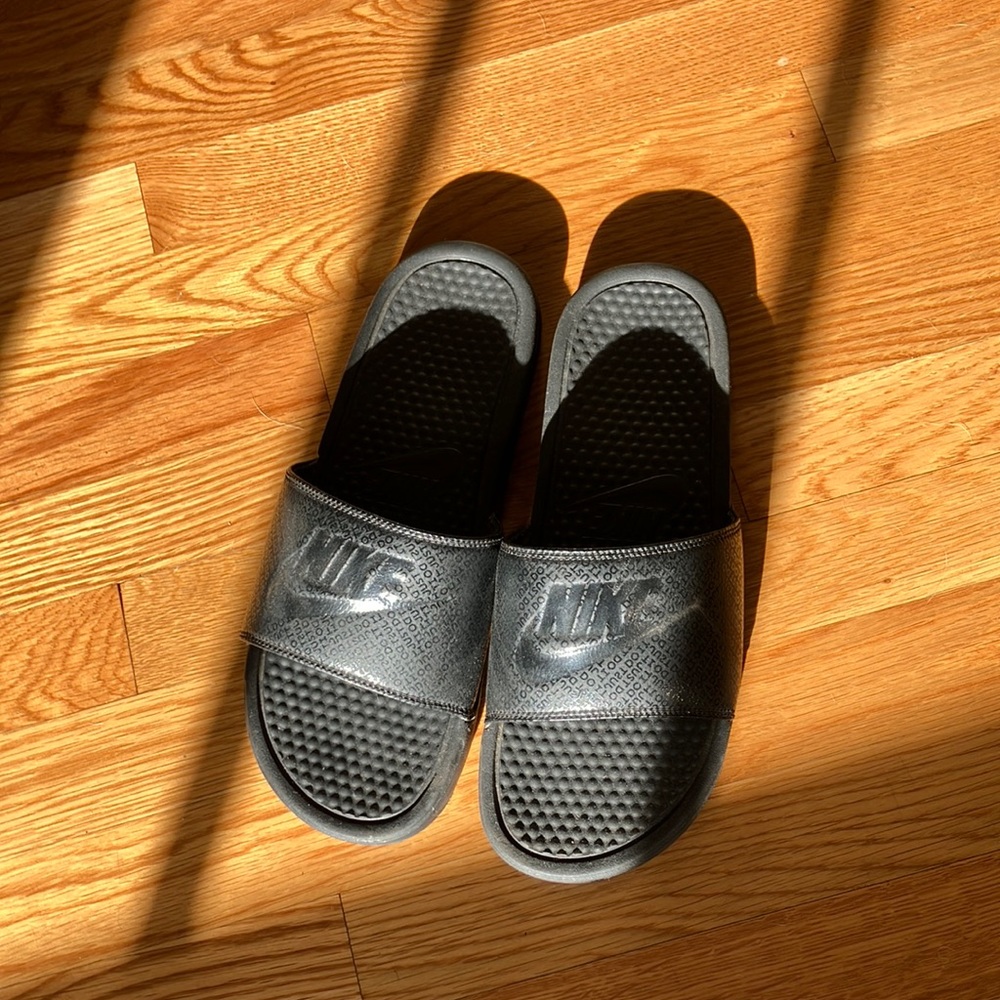 Black Nike Slides